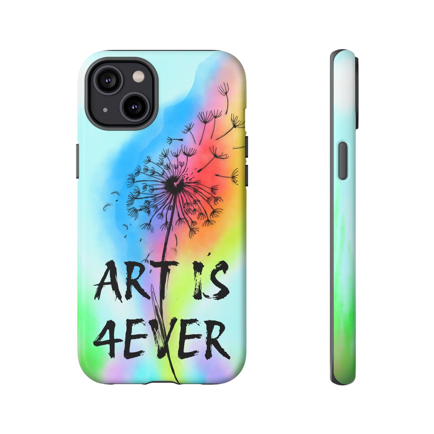 Artistic Phone Case, Vibrant Dandelion Design, Gift for Artists, Colorful Accessory for Creative Souls, Unique Tech Gift