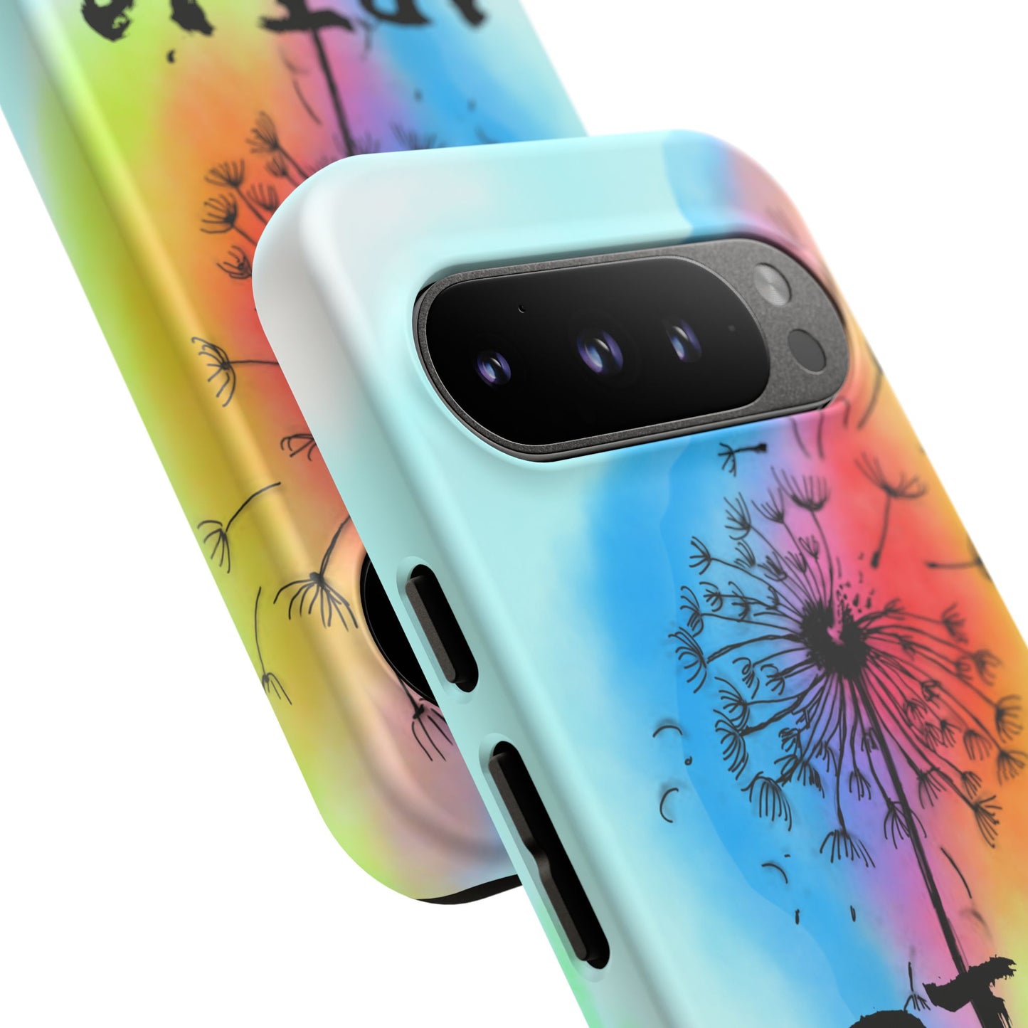 Artistic Phone Case, Vibrant Dandelion Design, Gift for Artists, Colorful Accessory for Creative Souls, Unique Tech Gift