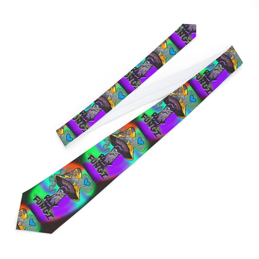 Colorful Fungi Necktie - Unique mushroom design for fun occasions
