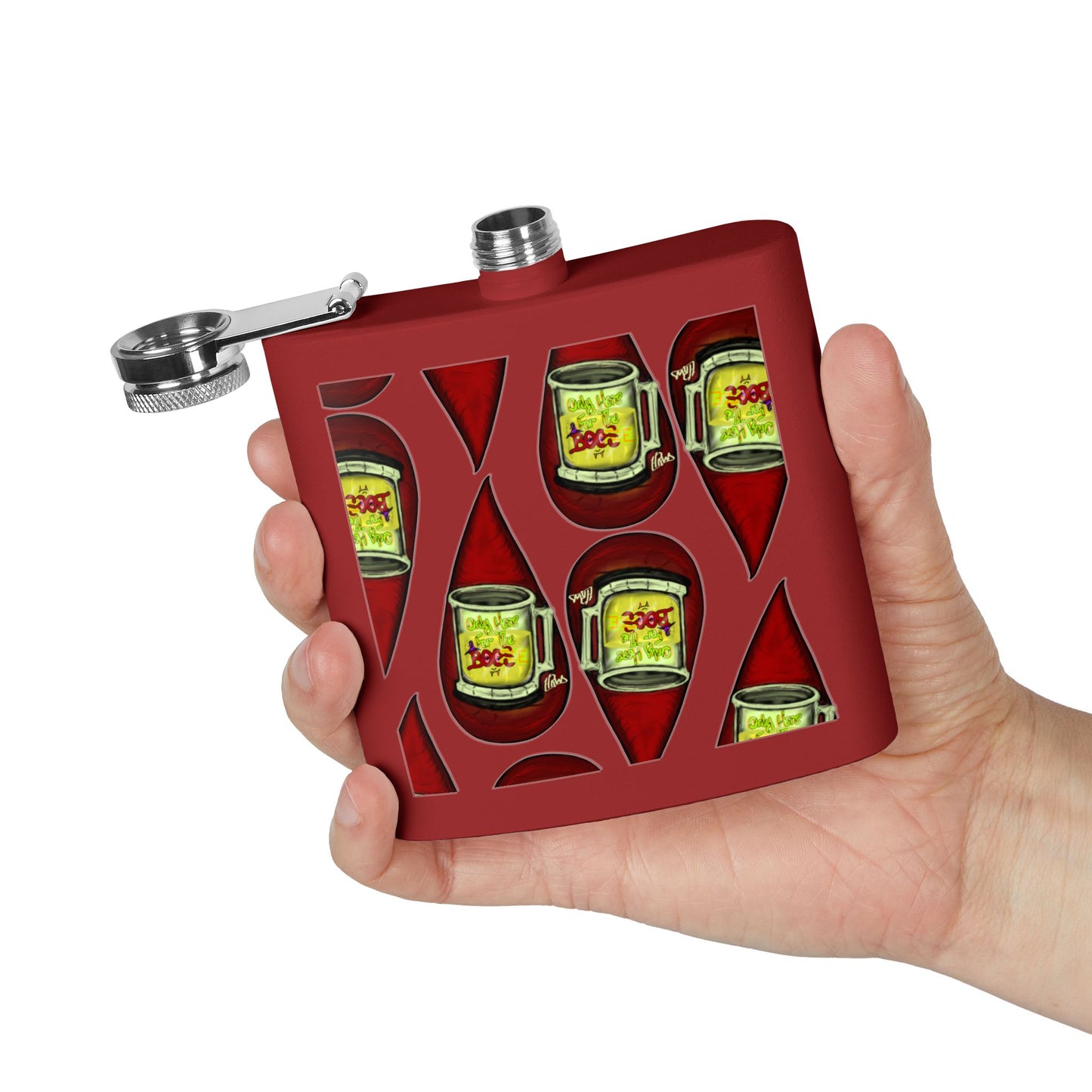 Vibrant Party Flask, Perfect Gift for Celebrations, Tailgating, Gifts for Him, Fun Accessories, Unique Beverage Container