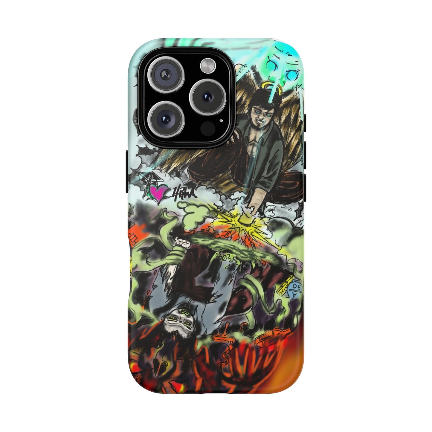 Tough Cases Phone Case, Edgy Art Phone Cover, Unique Gift for Him, Phone Accessories, Halloween Decor