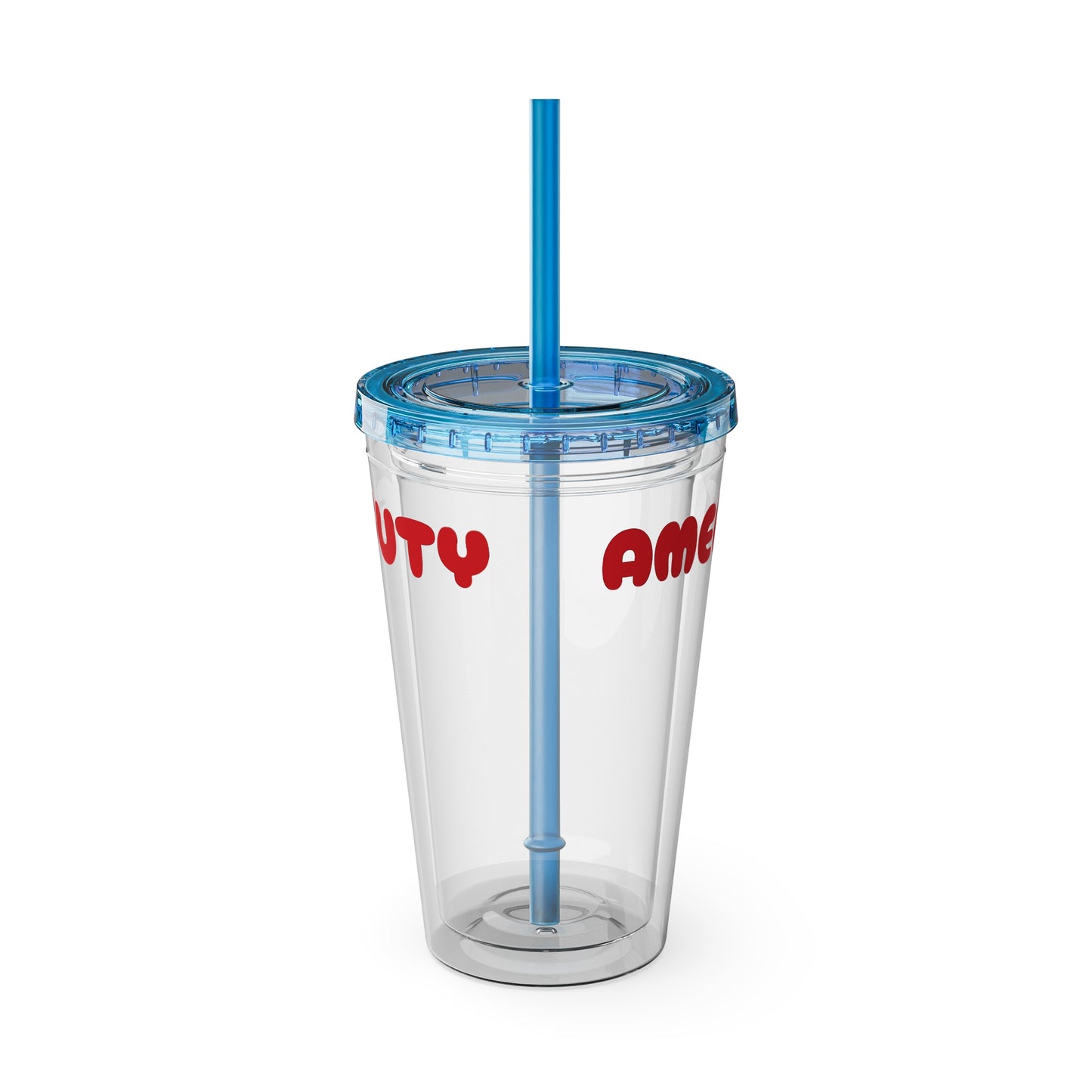 American Beauty Sunsplash Tumbler Accessory for Seasonal Celebrations, 4th of July Drinkware, Summer Parties, Unique Gift Idea, Reusable Straw Mug