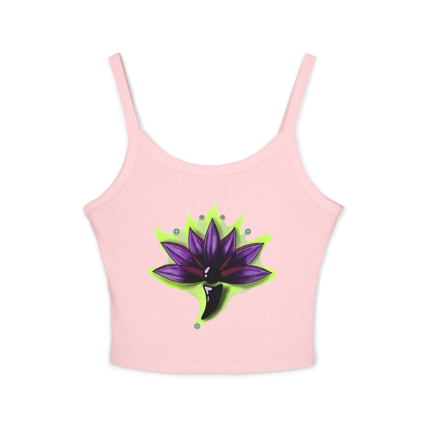Lotus Flower Spaghetti Strap Tank Top - Boho Chic Women’s Summer Wear