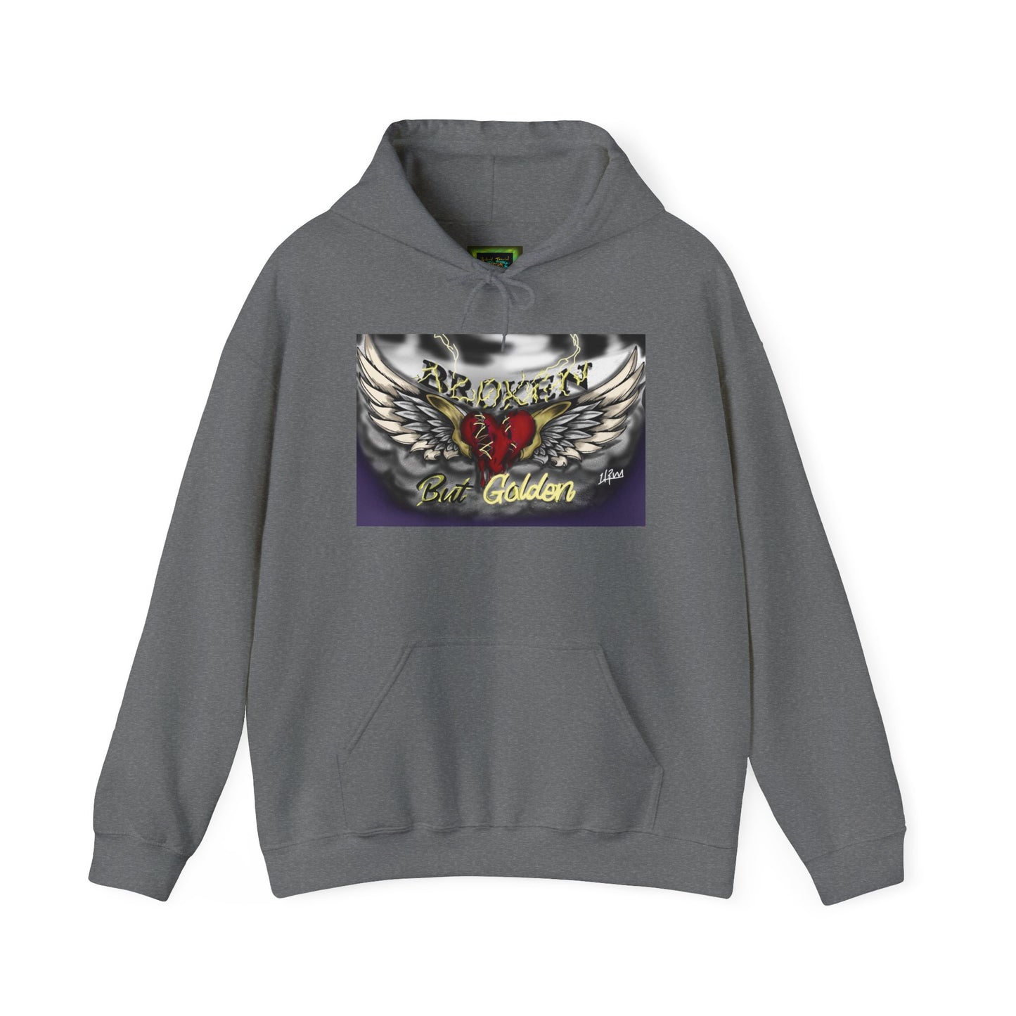 Broken But Golden Heart Unisex Hooded Sweatshirt