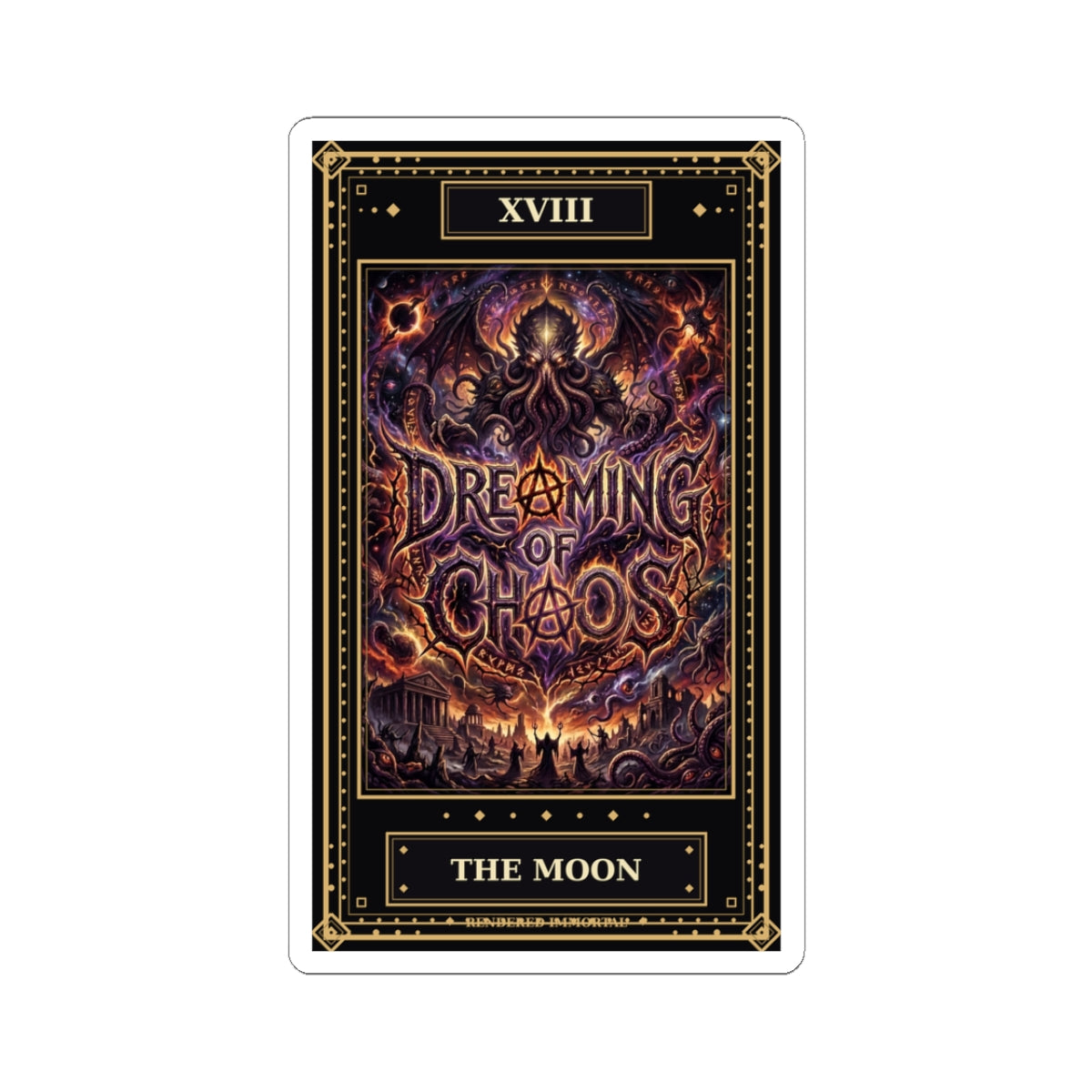 The Moon Tarot Sticker — The Immortal Arcana