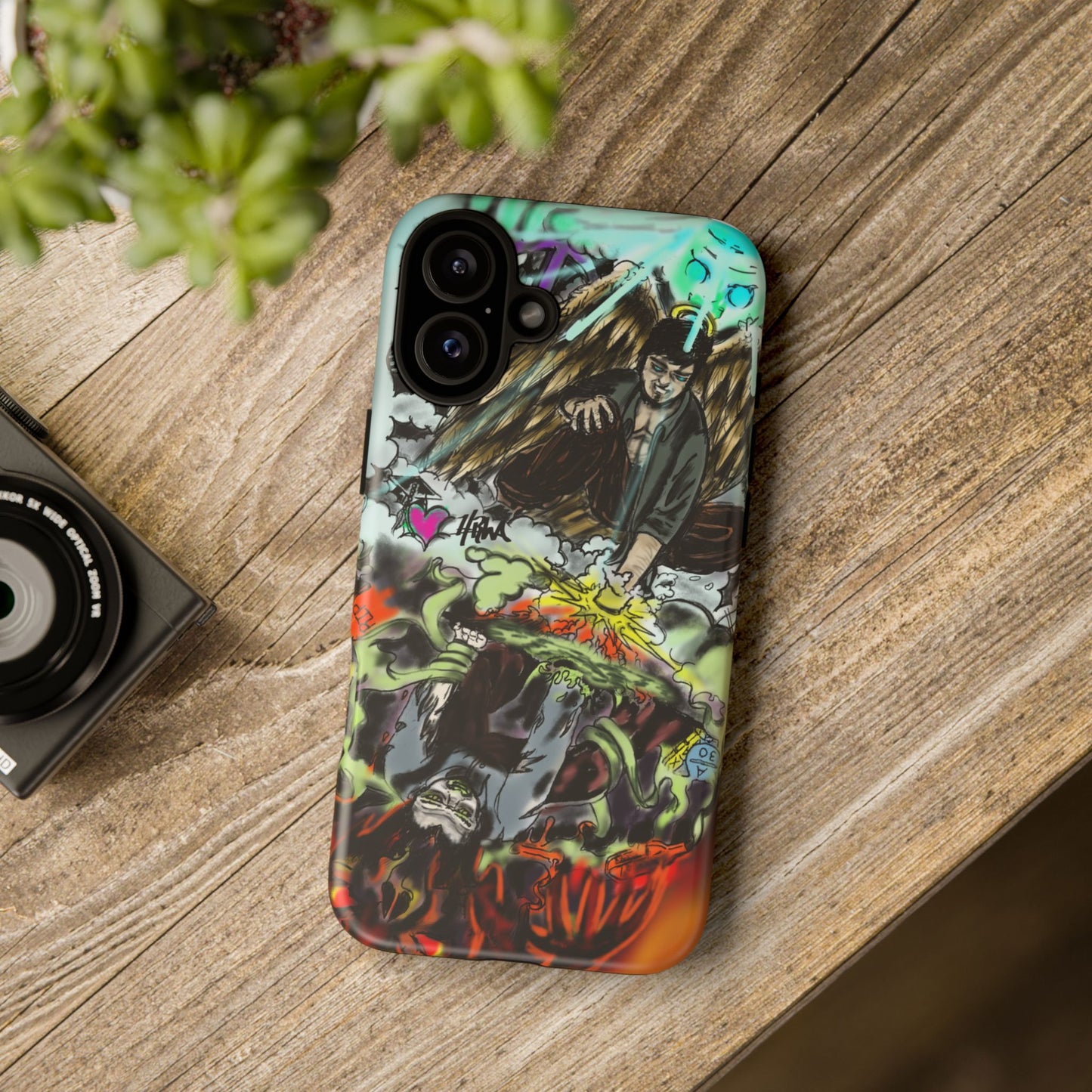 Tough Cases Phone Case, Edgy Art Phone Cover, Unique Gift for Him, Phone Accessories, Halloween Decor