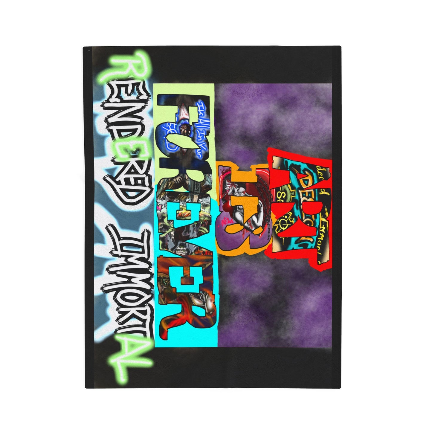 Cozy Velveteen Plush Blanket - Funky Graphic Throw for Chill Evenings, Gifts for Gamers, Home Decor Essentials