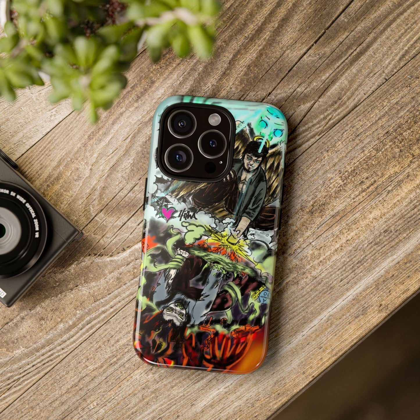 Tough Cases Phone Case, Edgy Art Phone Cover, Unique Gift for Him, Phone Accessories, Halloween Decor
