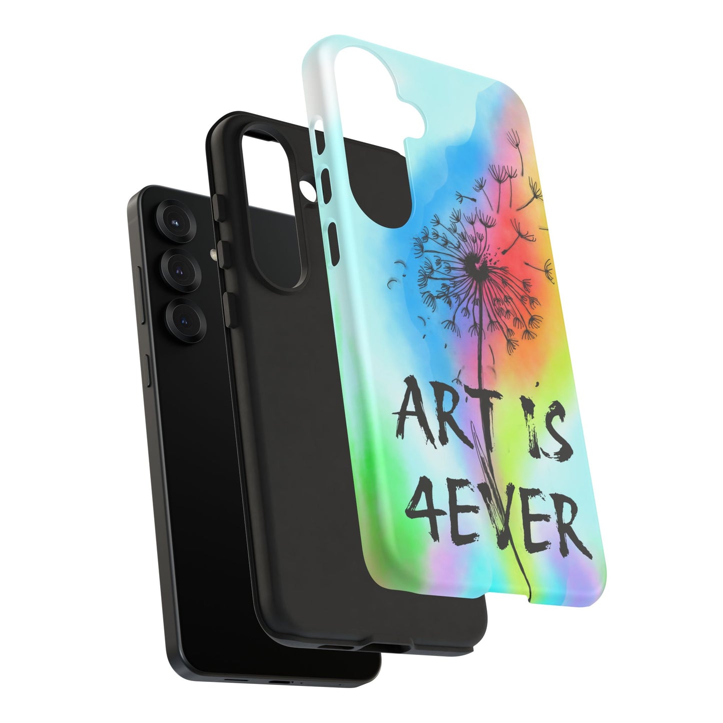 Artistic Phone Case, Vibrant Dandelion Design, Gift for Artists, Colorful Accessory for Creative Souls, Unique Tech Gift