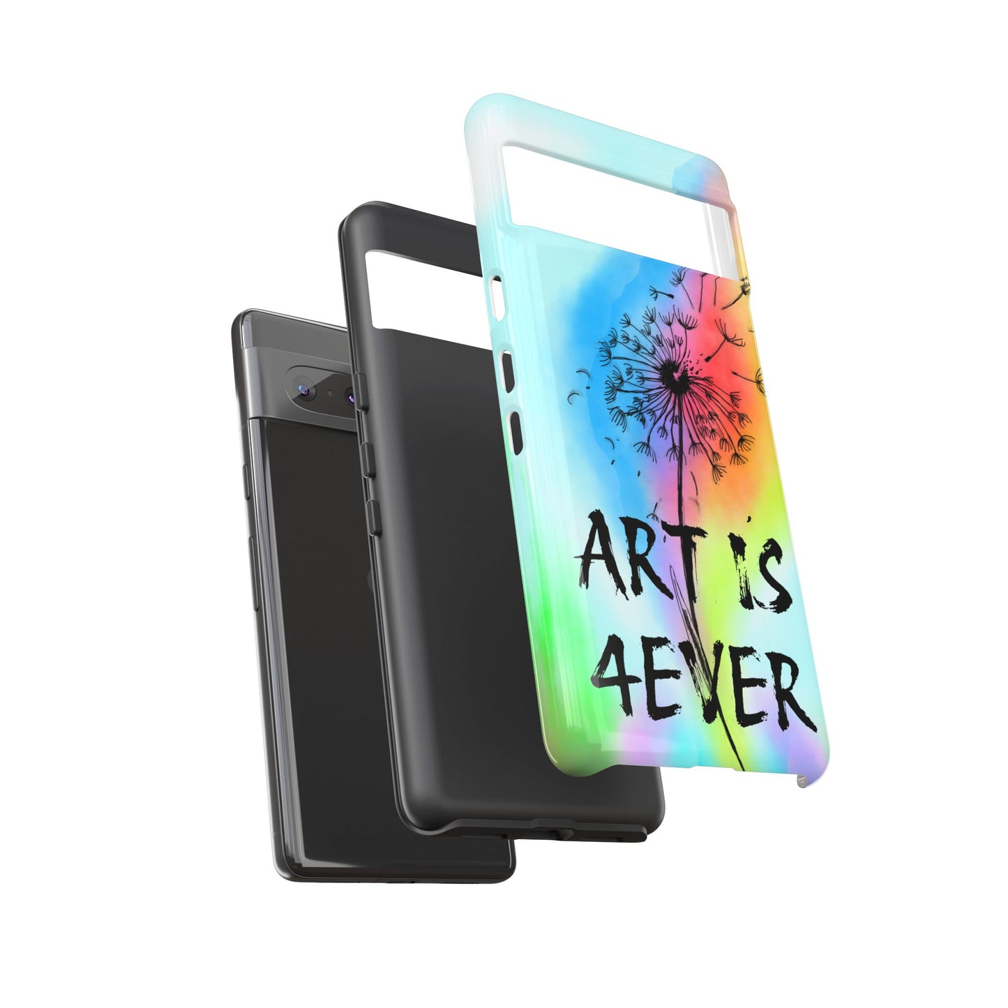 Artistic Phone Case, Vibrant Dandelion Design, Gift for Artists, Colorful Accessory for Creative Souls, Unique Tech Gift