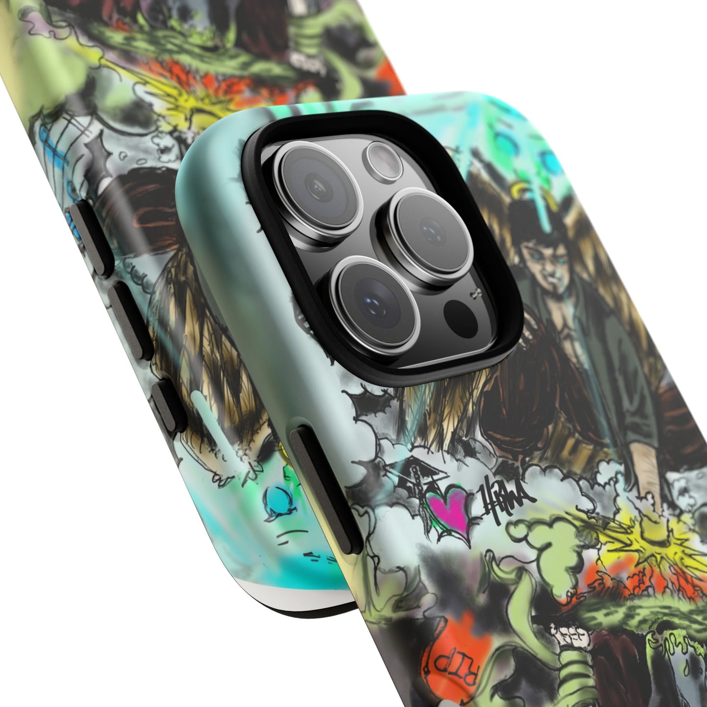 Tough Cases Phone Case, Edgy Art Phone Cover, Unique Gift for Him, Phone Accessories, Halloween Decor