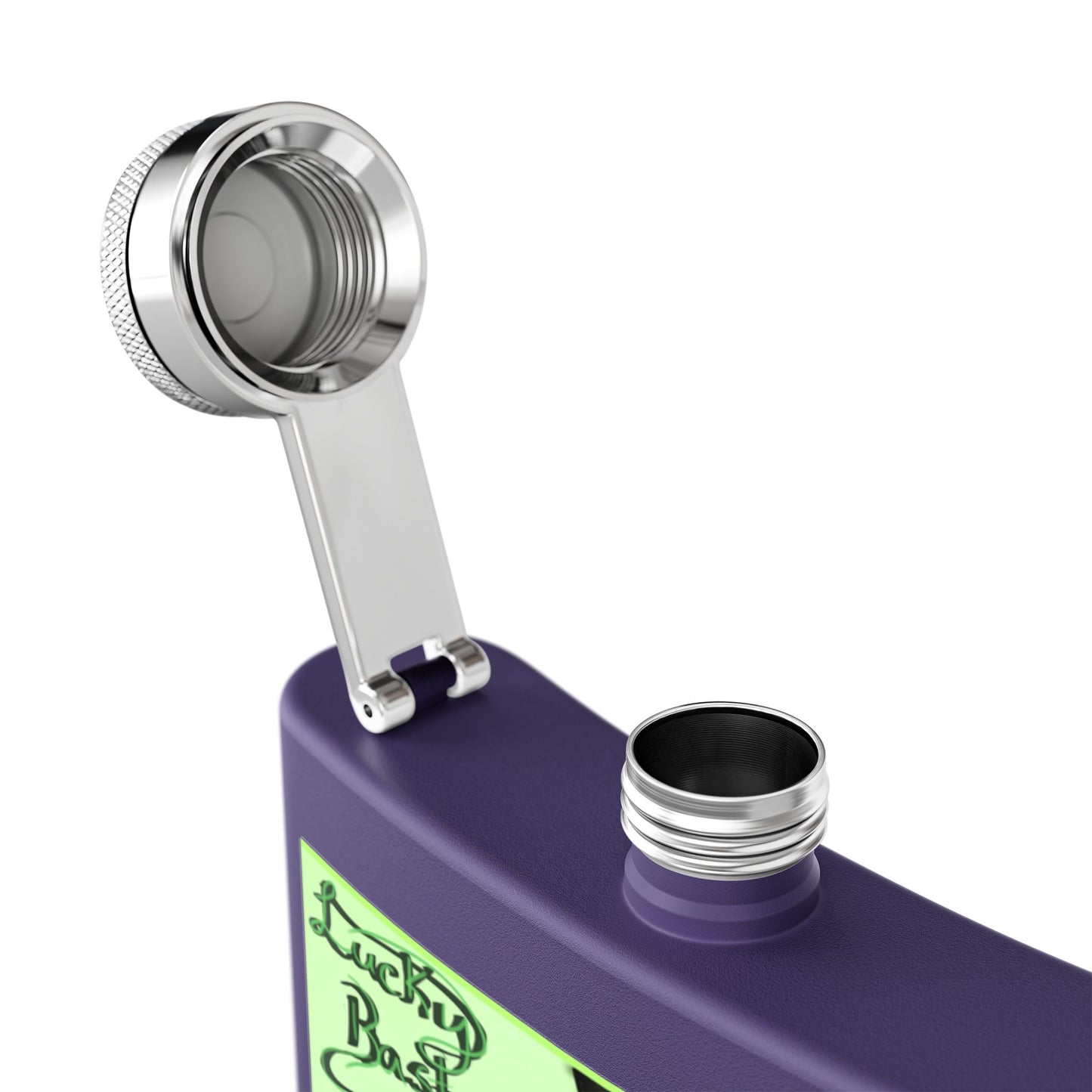 Lucky Bastard Flask - 6oz Stainless Steel Hip Flask with Artwork
