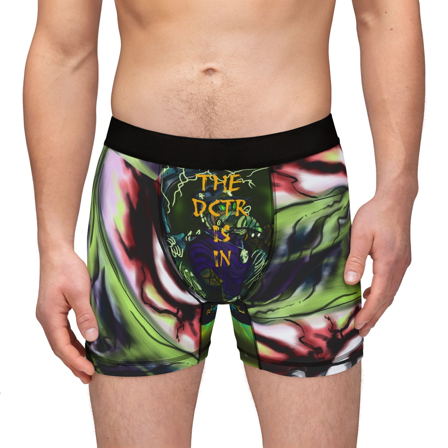 The Dctr Is In Men's Boxers, Unique AOP Underwear, Graphic Print Boxers, Gift for Him, Funky Men's Intimates