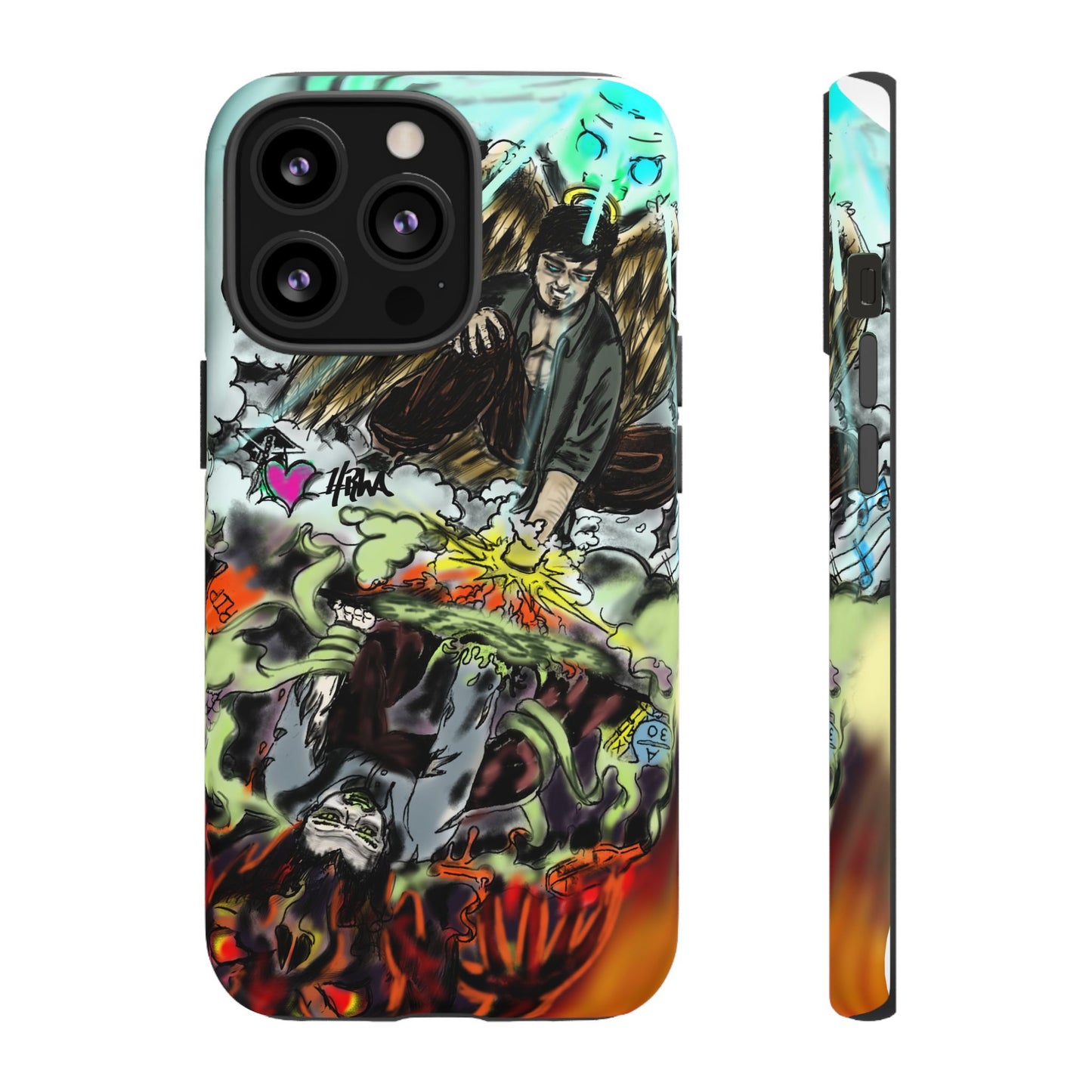 Tough Cases Phone Case, Edgy Art Phone Cover, Unique Gift for Him, Phone Accessories, Halloween Decor