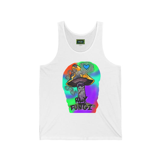 Psychedelic Fungi & Heart Art Tank Top – Unisex Jersey