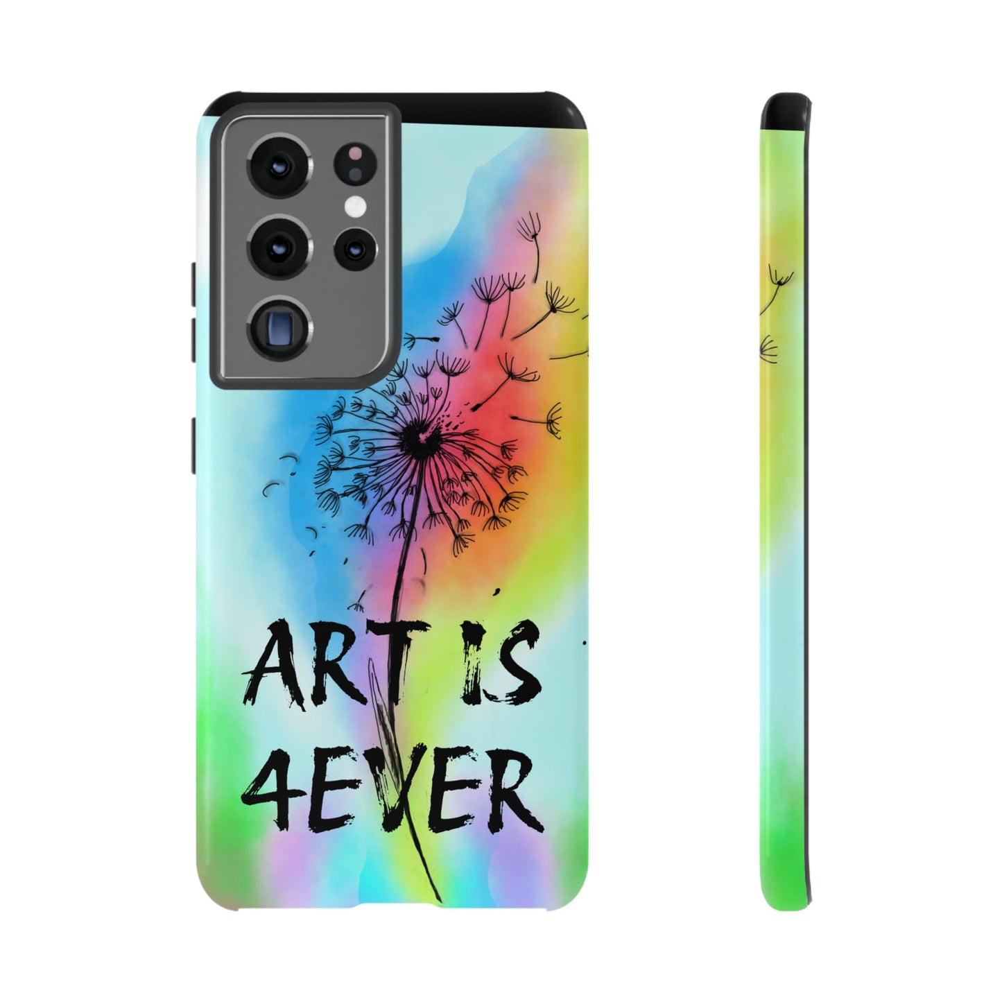 Artistic Phone Case, Vibrant Dandelion Design, Gift for Artists, Colorful Accessory for Creative Souls, Unique Tech Gift