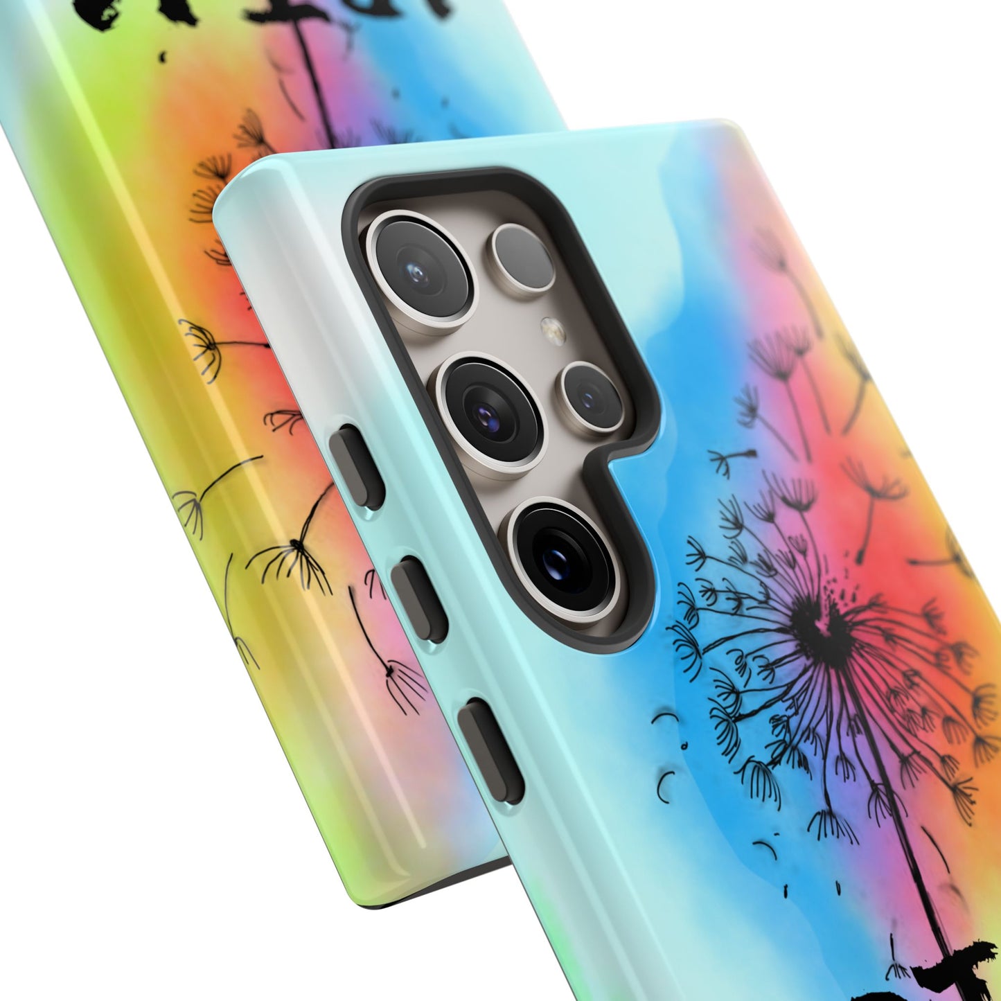 Artistic Phone Case, Vibrant Dandelion Design, Gift for Artists, Colorful Accessory for Creative Souls, Unique Tech Gift