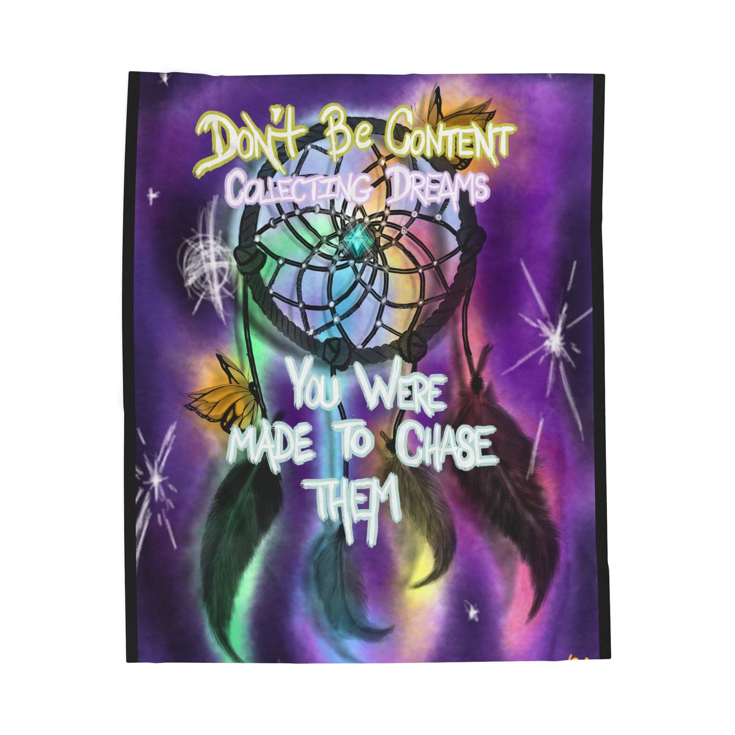 Dreamcatcher Inspirational Plush Blanket - Cozy Velveteen Throw