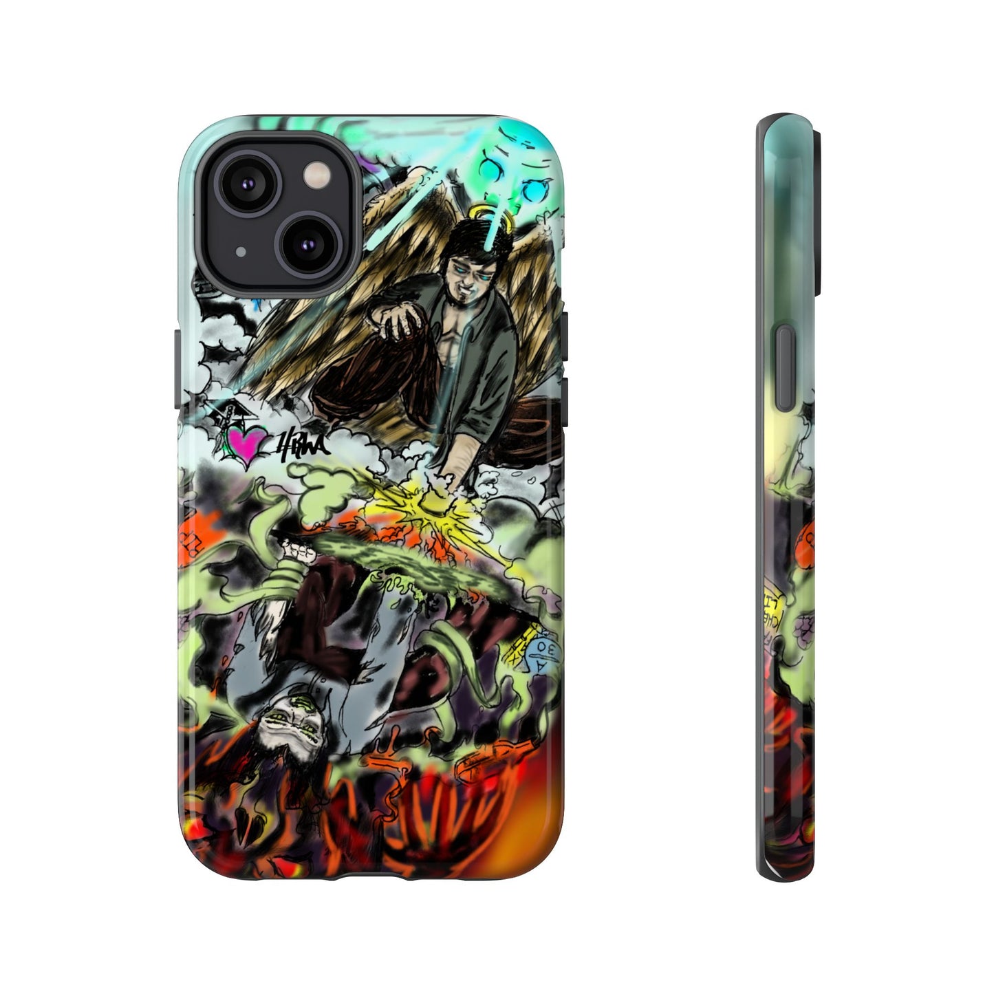 Tough Cases Phone Case, Edgy Art Phone Cover, Unique Gift for Him, Phone Accessories, Halloween Decor