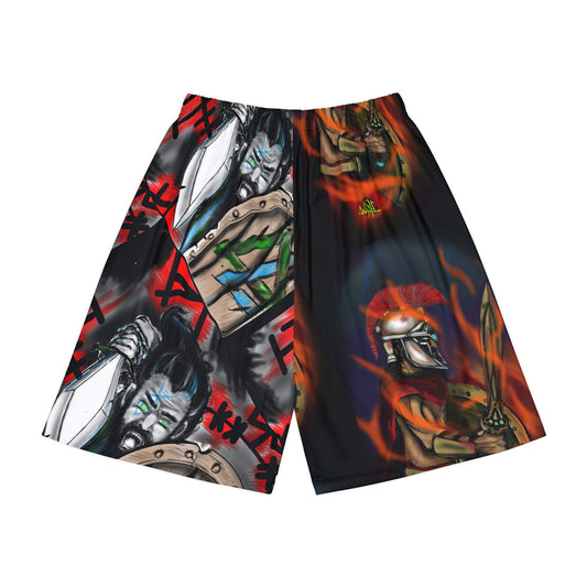 Warrior Graphic Men’s Sports Shorts - LFG!!! Spartan and Viking design