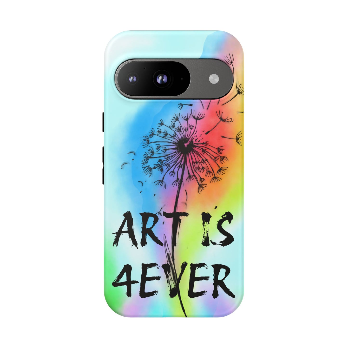 Artistic Phone Case, Vibrant Dandelion Design, Gift for Artists, Colorful Accessory for Creative Souls, Unique Tech Gift