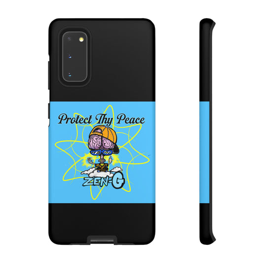 Protect Thy Peace Phone Case, Zen G Tough Case for Stress Relief, Unique Phone Accessory, Holiday Gift, Vibrant Design