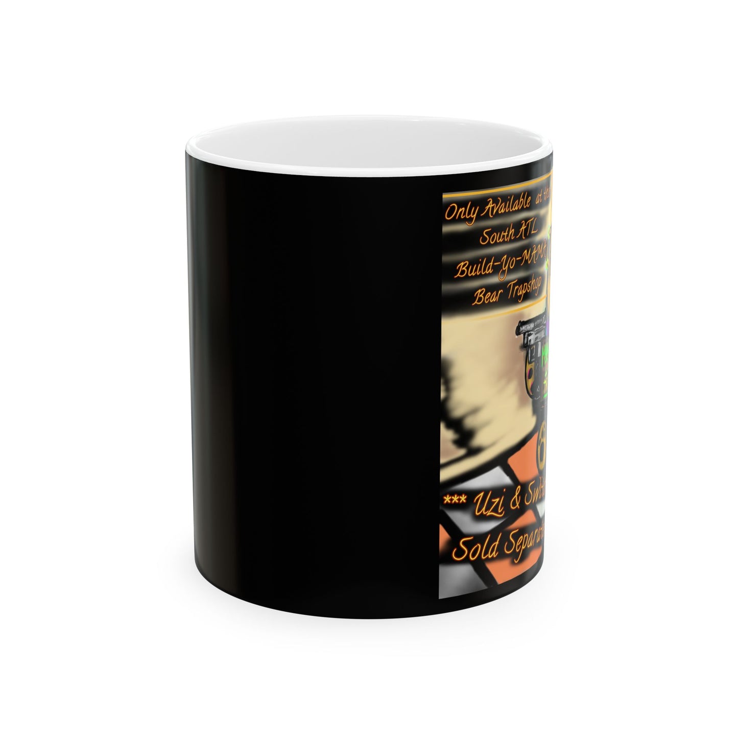Funny Uzi Coffee Mug Unique Espresso Cup for Gun Lovers Gift for Him Humor Mug, Birthday Present Collectors Item