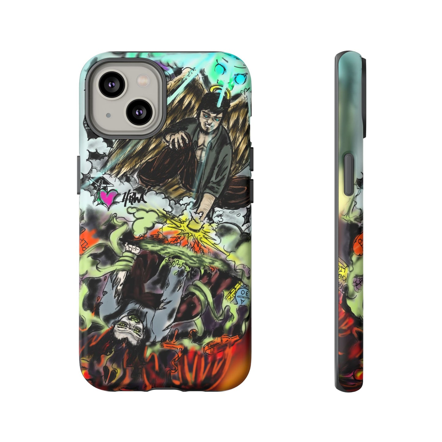 Tough Cases Phone Case, Edgy Art Phone Cover, Unique Gift for Him, Phone Accessories, Halloween Decor