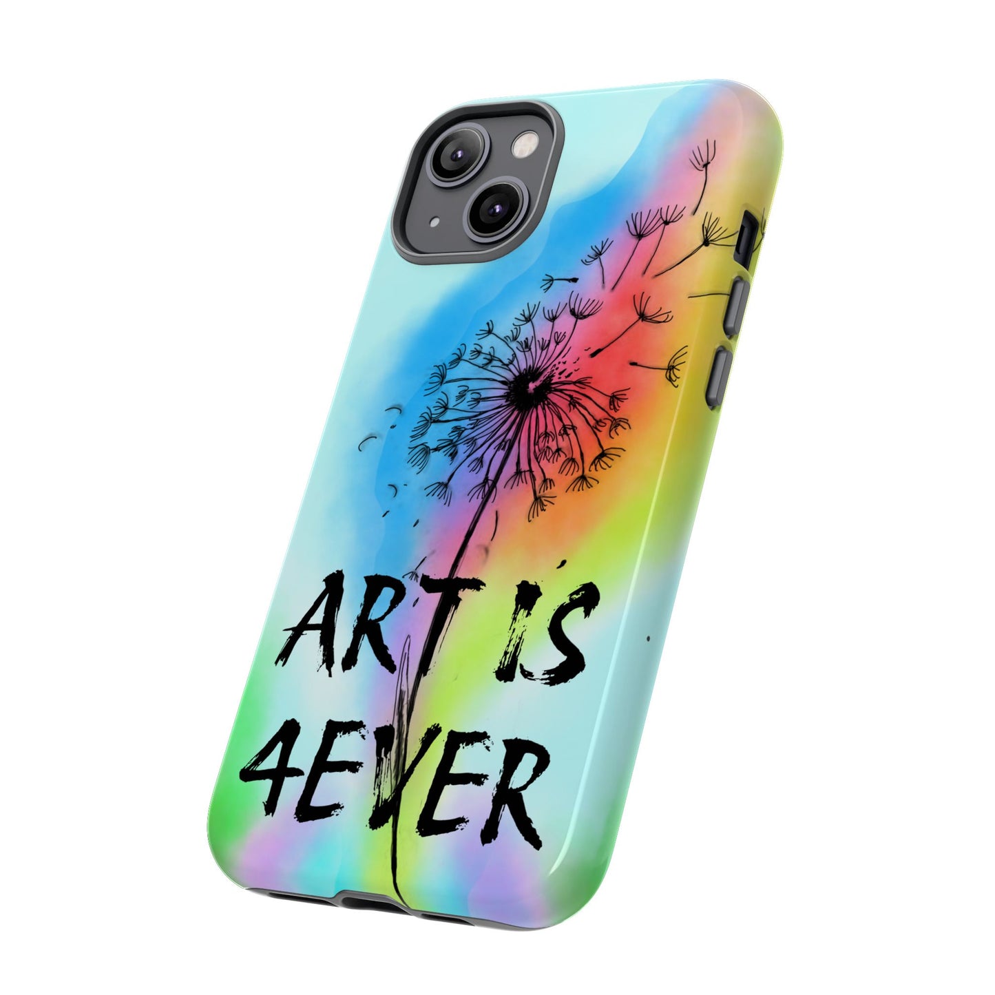 Artistic Phone Case, Vibrant Dandelion Design, Gift for Artists, Colorful Accessory for Creative Souls, Unique Tech Gift