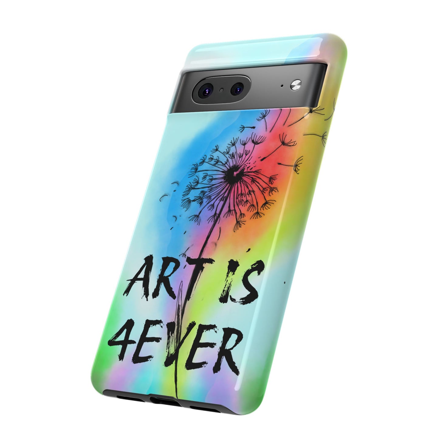Artistic Phone Case, Vibrant Dandelion Design, Gift for Artists, Colorful Accessory for Creative Souls, Unique Tech Gift