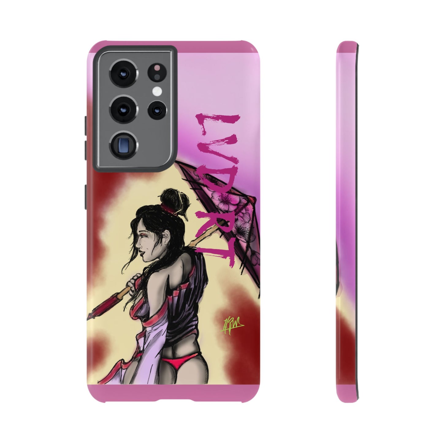 Phone Case with Bold Art, Tough Phone Cover, Unique Smartphone Case, Gift for Her, Aesthetic Tech Accessories