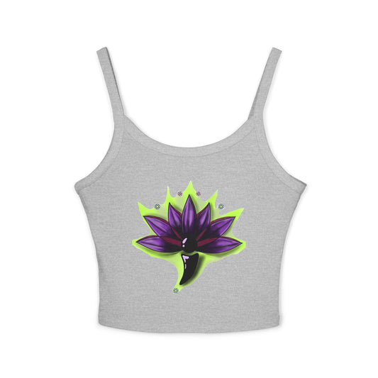 Lotus Flower Spaghetti Strap Tank Top - Boho Chic Women’s Summer Wear