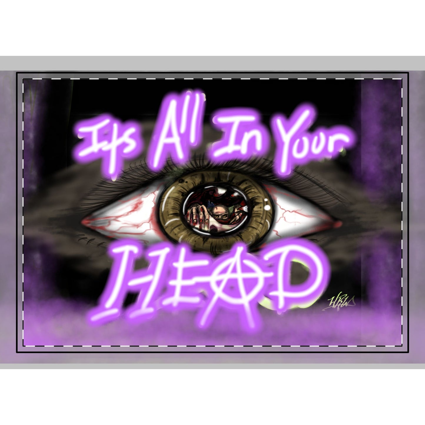 Anarchist Rug - "It's All In Your Head" Design