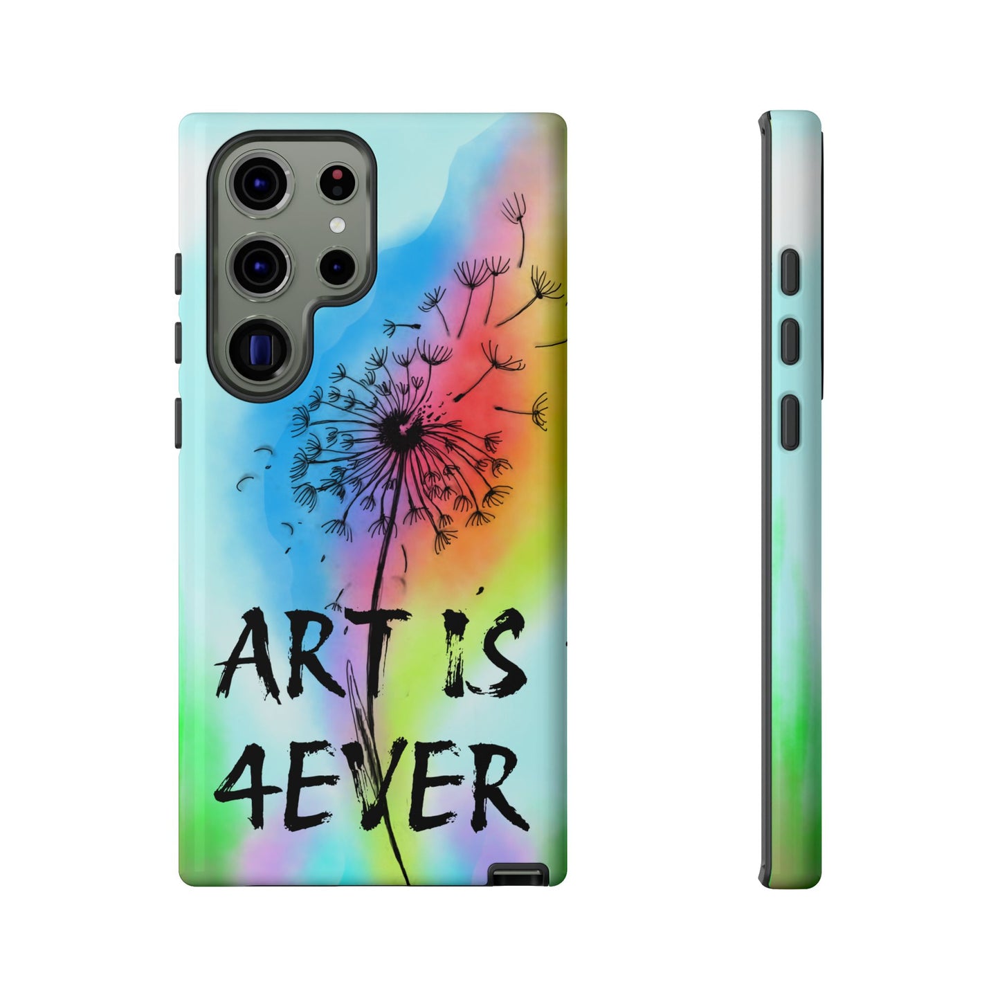 Artistic Phone Case, Vibrant Dandelion Design, Gift for Artists, Colorful Accessory for Creative Souls, Unique Tech Gift