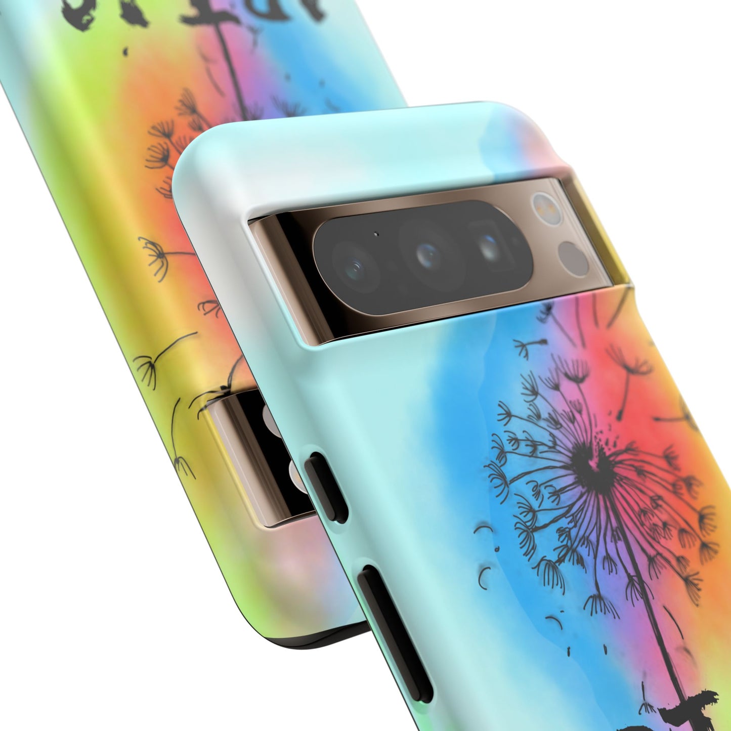 Artistic Phone Case, Vibrant Dandelion Design, Gift for Artists, Colorful Accessory for Creative Souls, Unique Tech Gift