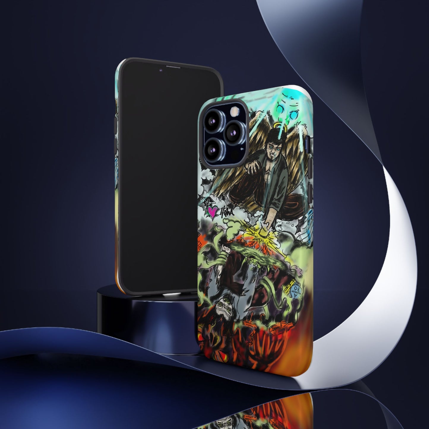 Tough Cases Phone Case, Edgy Art Phone Cover, Unique Gift for Him, Phone Accessories, Halloween Decor