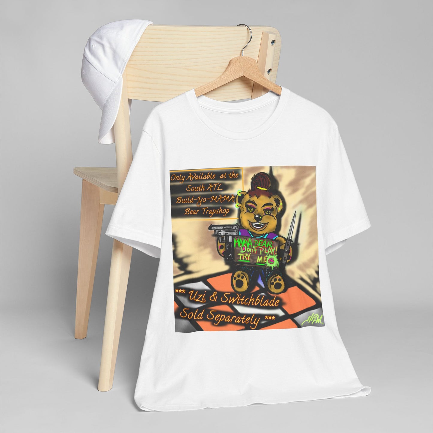 Vibrant Graphic Tee, Fun Bear Illustration, Quirky Unisex T-Shirt, Perfect for Parties and Casual Wear, Great Gift Idea for Friends
