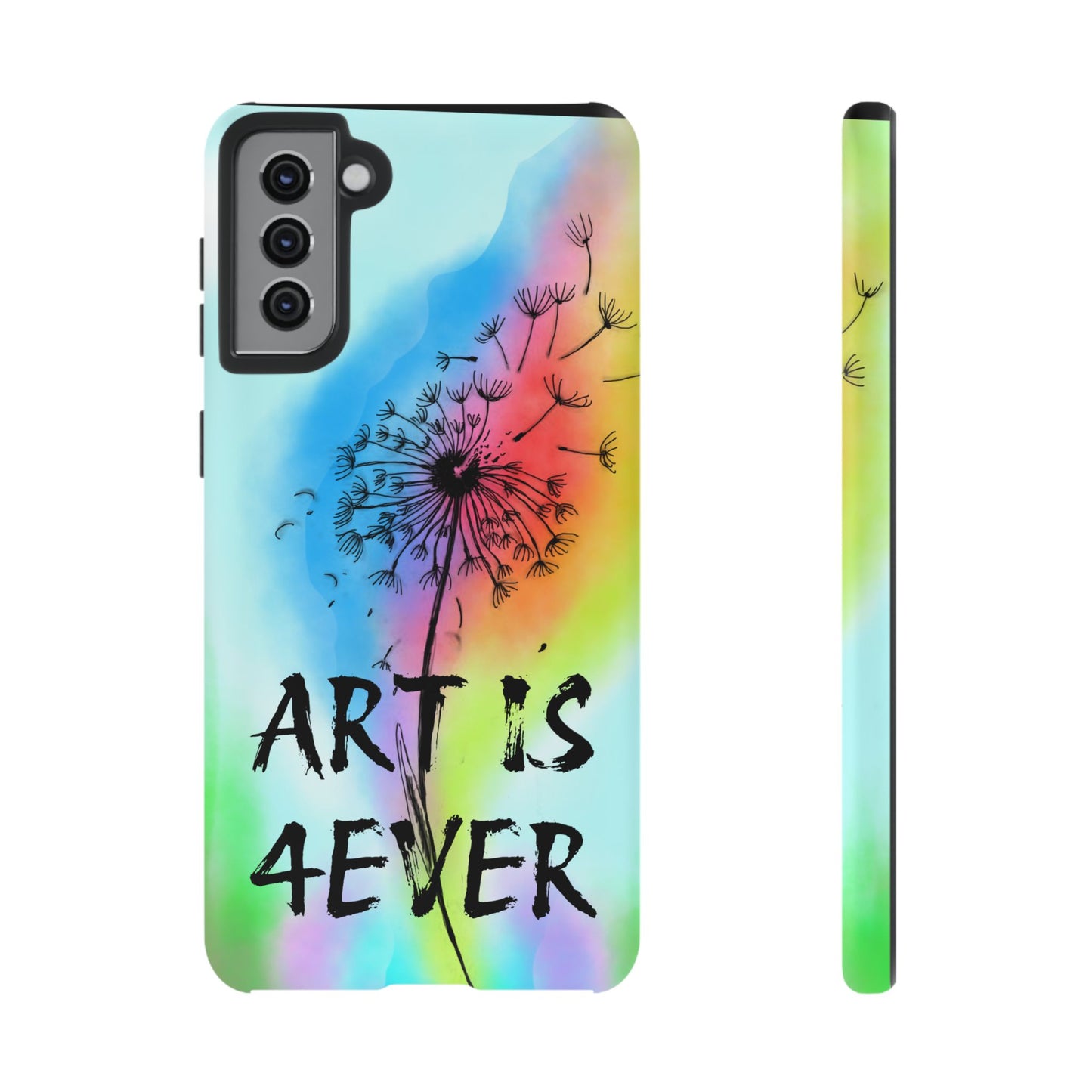 Artistic Phone Case, Vibrant Dandelion Design, Gift for Artists, Colorful Accessory for Creative Souls, Unique Tech Gift