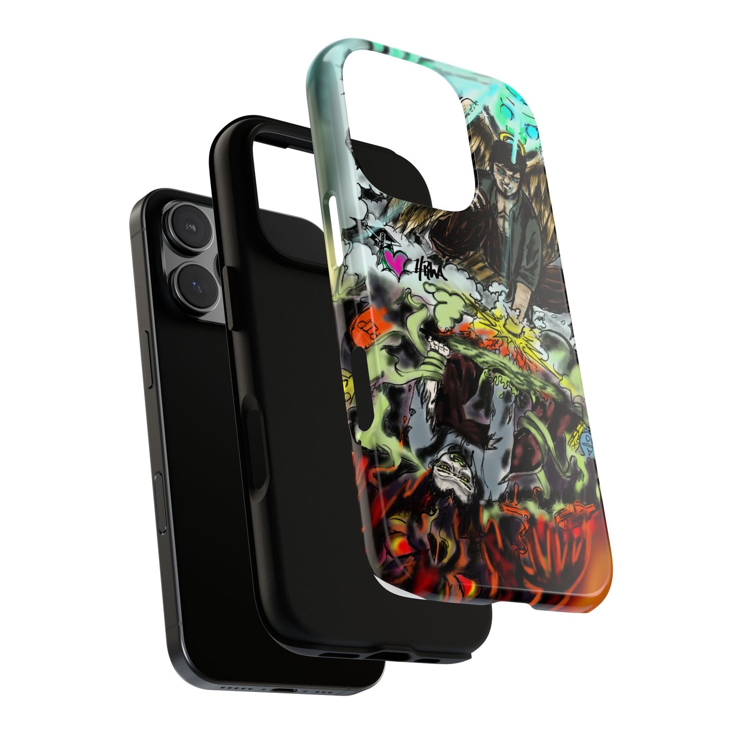 Tough Cases Phone Case, Edgy Art Phone Cover, Unique Gift for Him, Phone Accessories, Halloween Decor