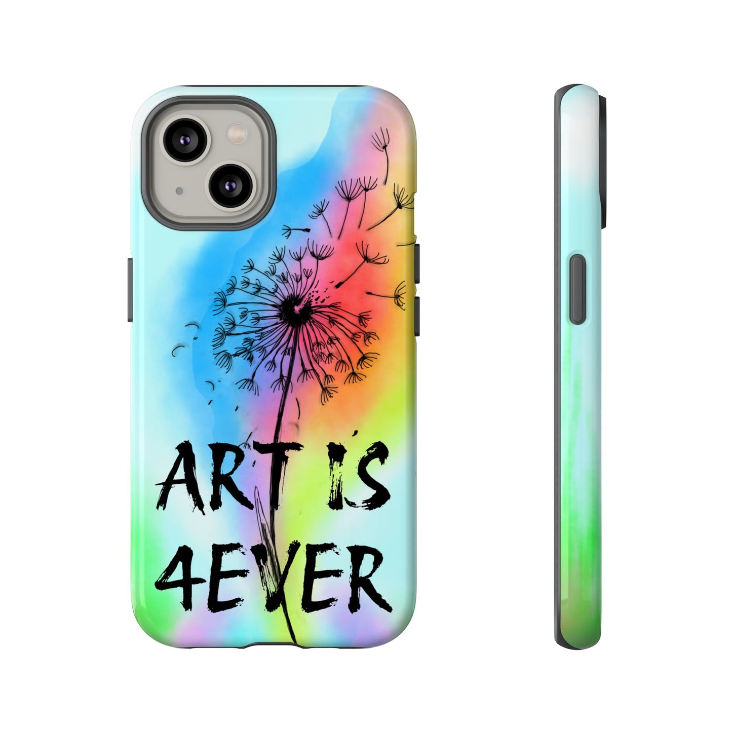 Artistic Phone Case, Vibrant Dandelion Design, Gift for Artists, Colorful Accessory for Creative Souls, Unique Tech Gift