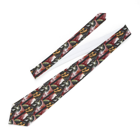 Stylish Graphic Necktie - Spartan Warrior Pattern For Dad