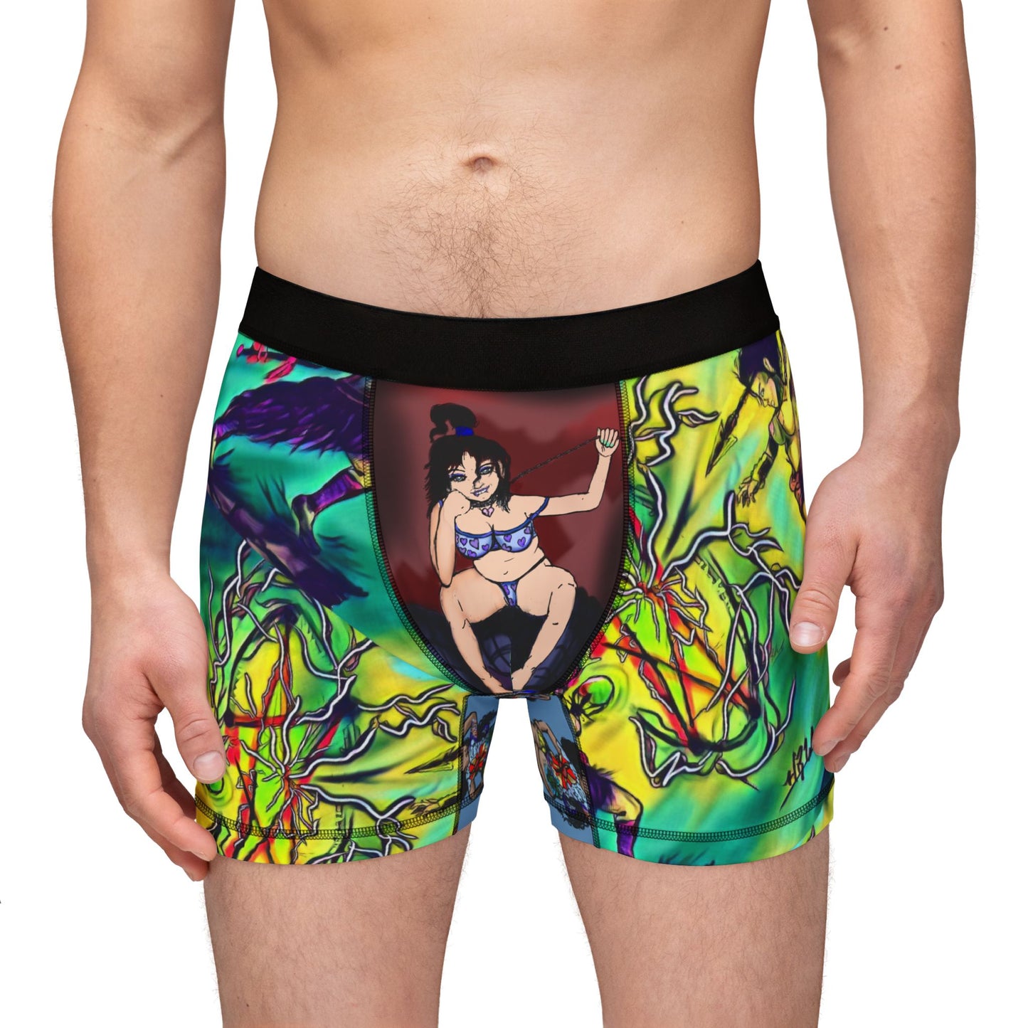 Funky Men's Boxers - Vibrant Anime Print, Comfortable Underwear for Comic Lovers, Gift for Birthdays, Cosplay, Bedding