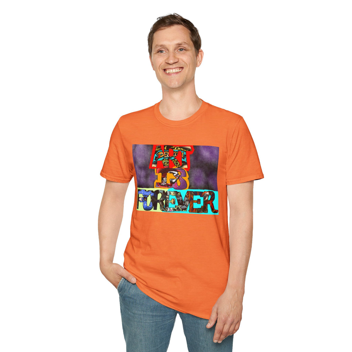 Art Is Forever Shirt, Funky Tees, Casual Wear, Unique Gift, Festival Apparel