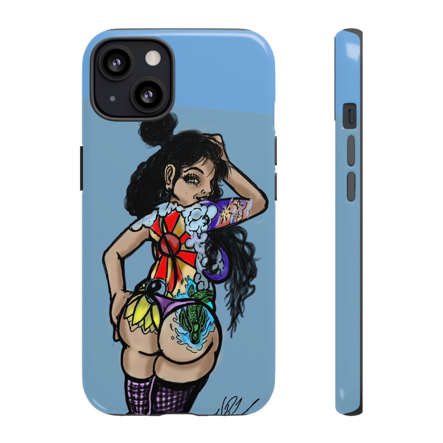 Stylish Tough Phone Case featuring art and design by Reese Wilson