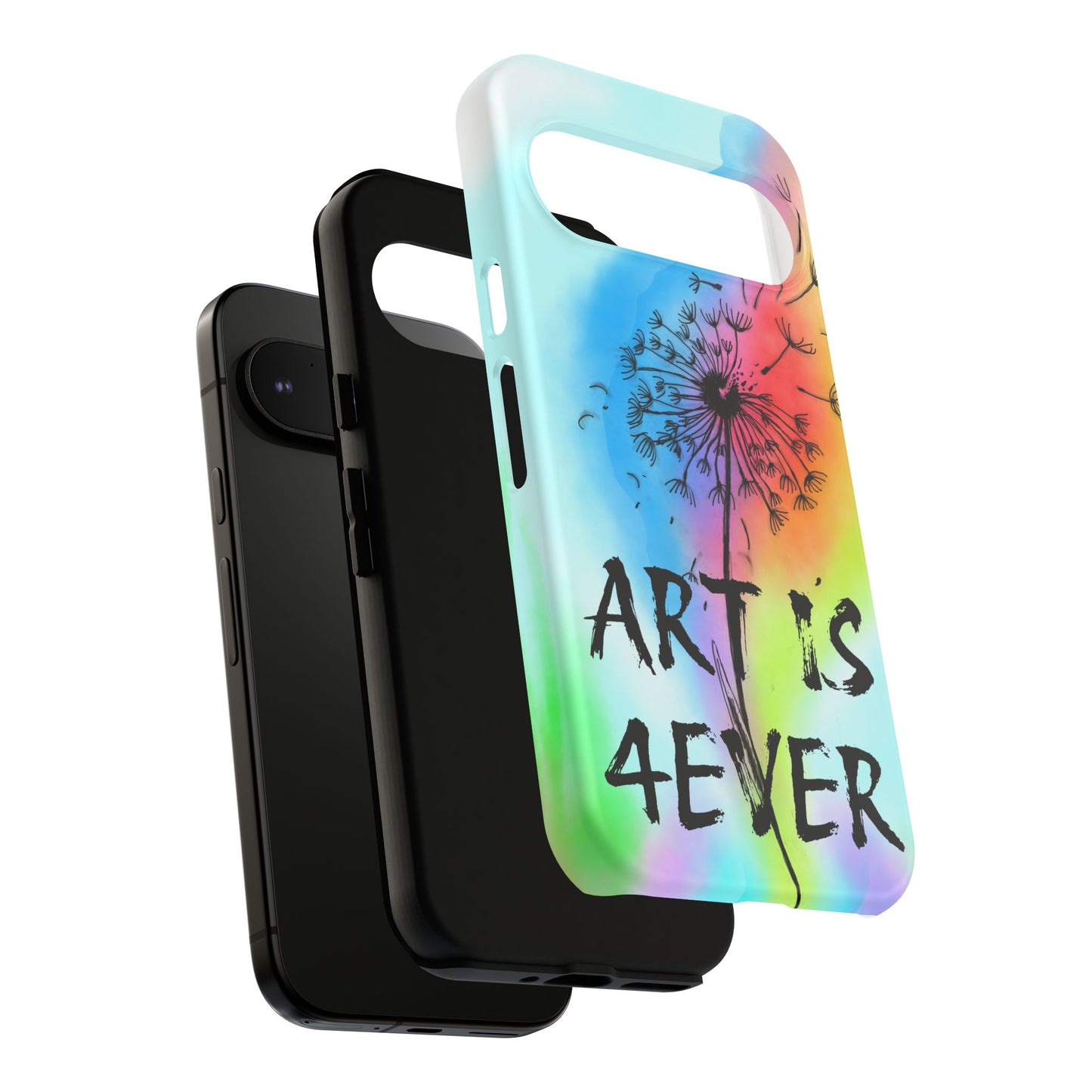 Artistic Phone Case, Vibrant Dandelion Design, Gift for Artists, Colorful Accessory for Creative Souls, Unique Tech Gift