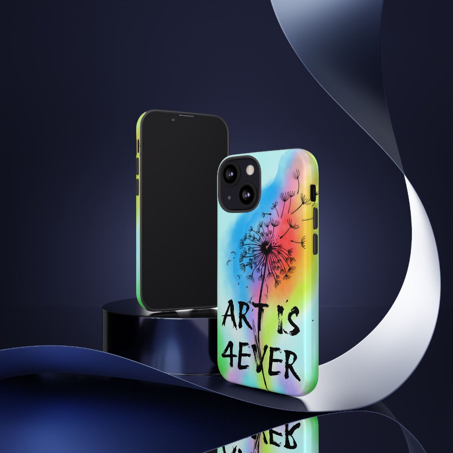 Artistic Phone Case, Vibrant Dandelion Design, Gift for Artists, Colorful Accessory for Creative Souls, Unique Tech Gift