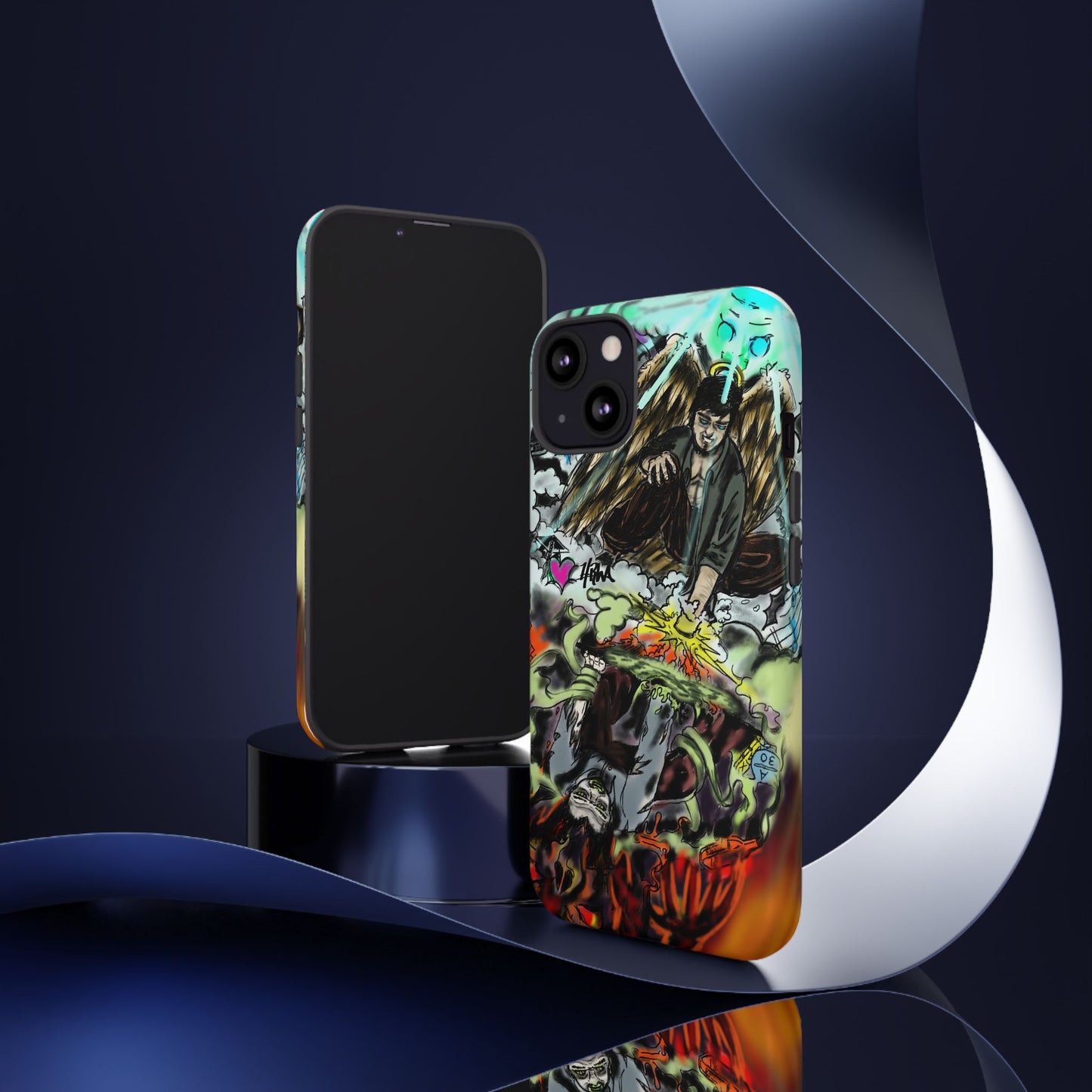 Tough Cases Phone Case, Edgy Art Phone Cover, Unique Gift for Him, Phone Accessories, Halloween Decor