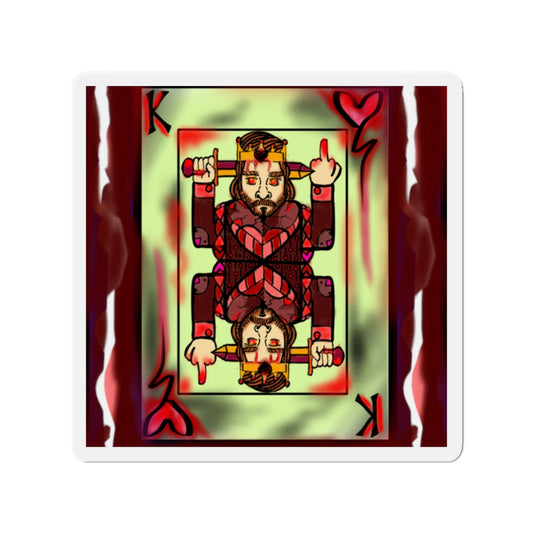 Rebel King Die-Cut Magnet | Funky Card Design for Home Decor & Gifts