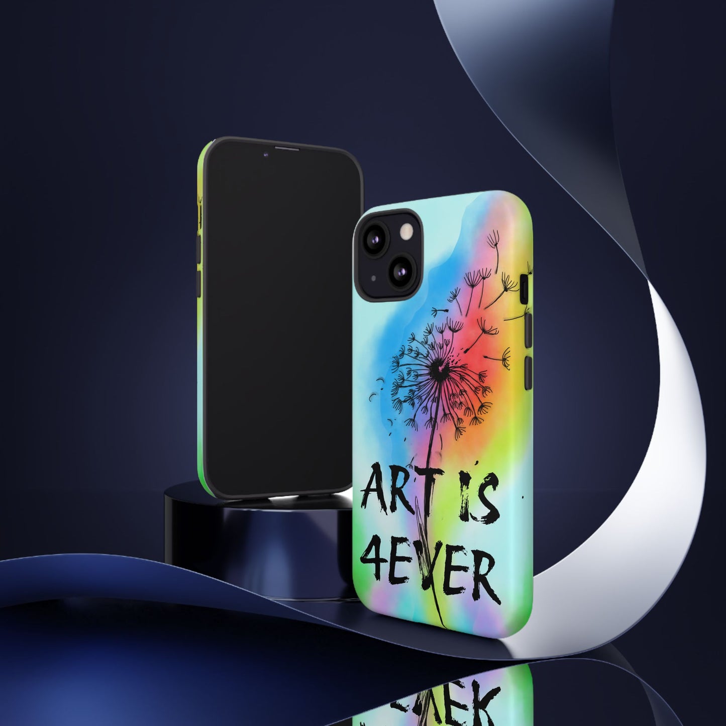 Artistic Phone Case, Vibrant Dandelion Design, Gift for Artists, Colorful Accessory for Creative Souls, Unique Tech Gift