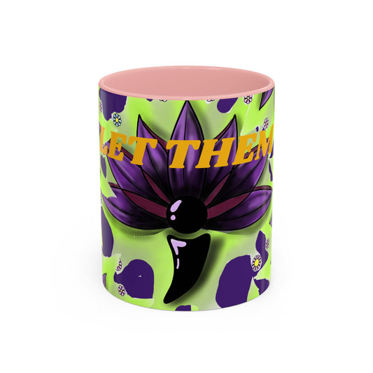 Vibrant Flower Accent Coffee Mug - 11oz & 15oz Semicolon Let Them Design